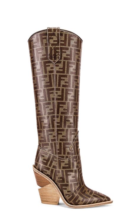 fendi boots with logo strap|fendi cowboy boots.